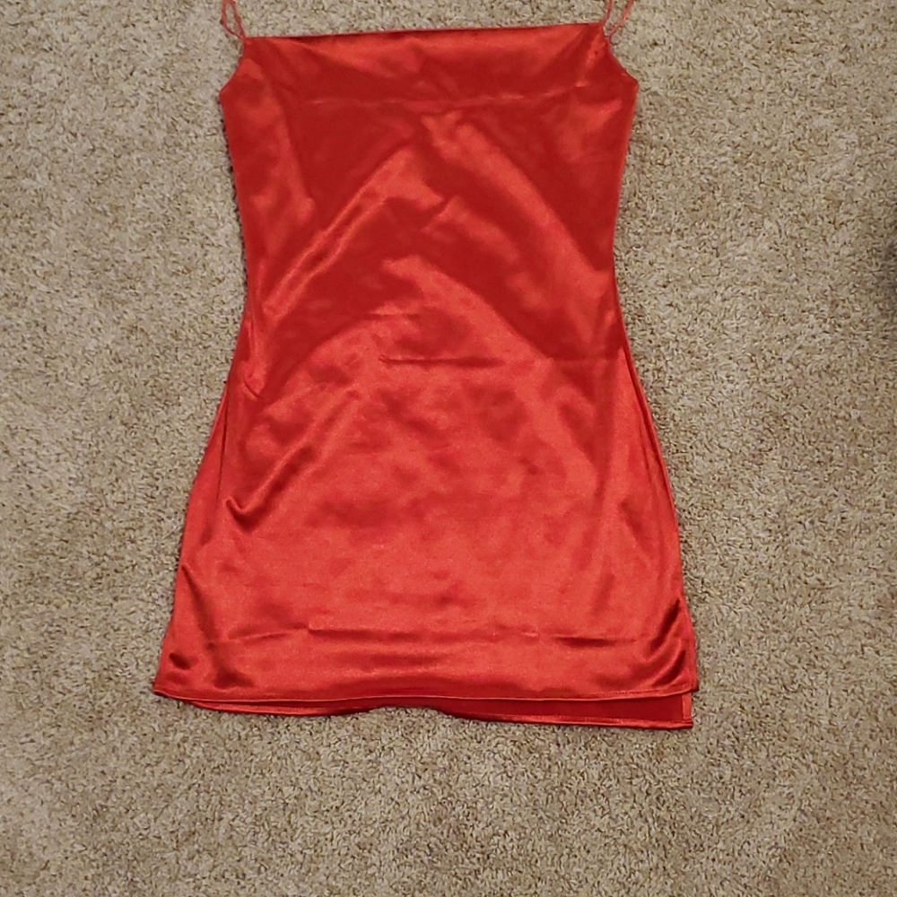 NEW Red Silk Dress